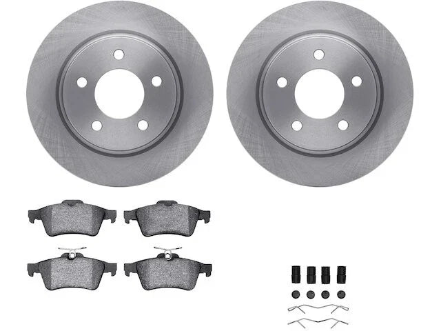 Rear Brake Pad and Rotor Kit for Mazda 3 (2004–2005) TJ615WZ