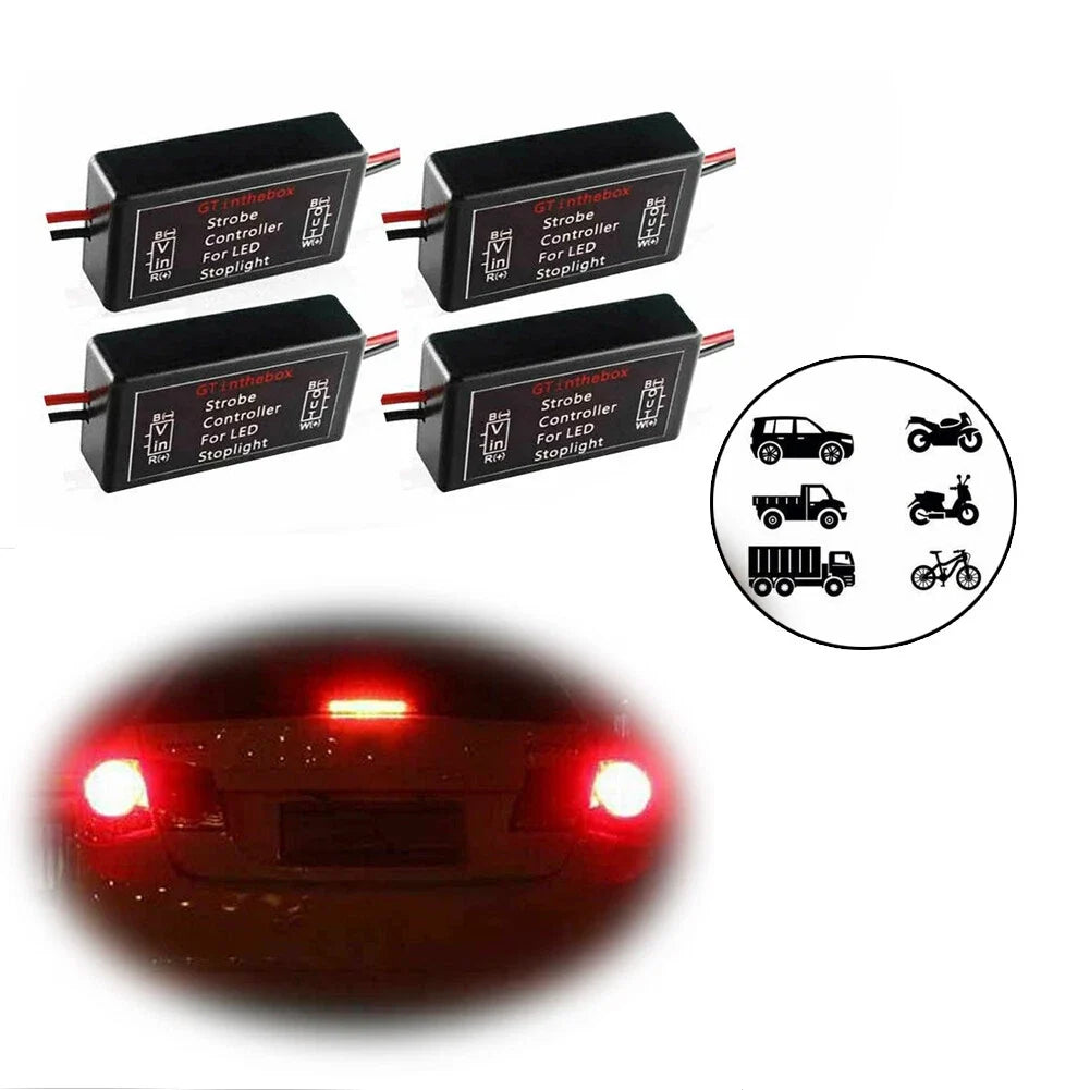 Set of 4 Flash Strobe Module Controllers for LED Brake Lights