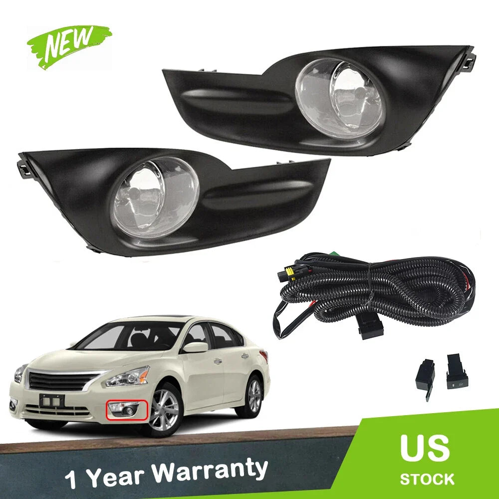 Clear Bumper Fog Lights for Nissan Altima (2013–2015)