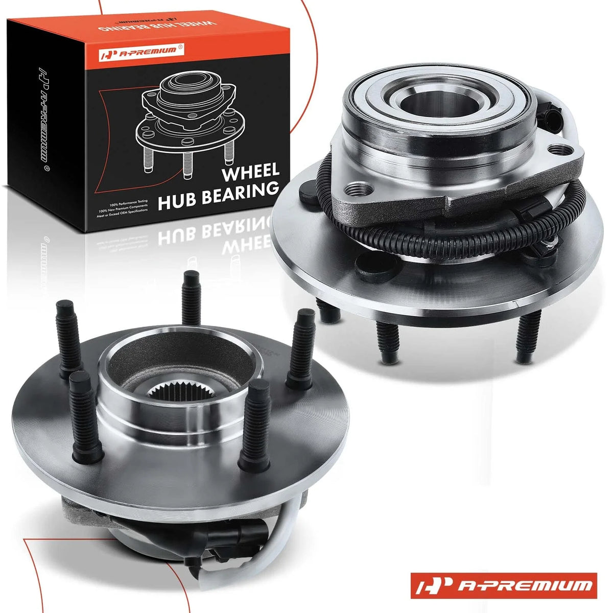 2X Front Wheel Hub & Bearing Assembly w/ABS for Ford F-150 (1997–2000)