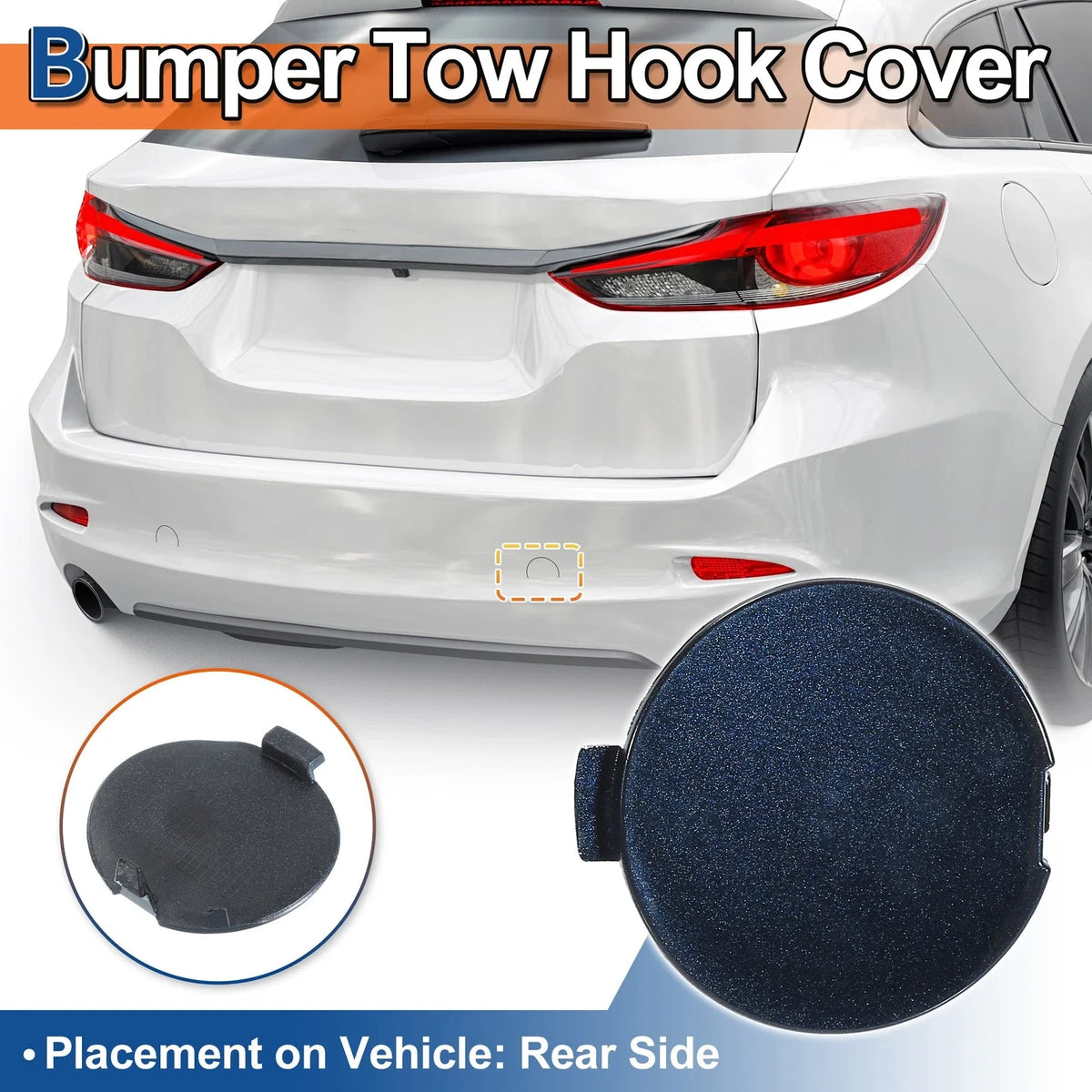 Rear Right Tow Hook Cover for Mazda 6 Atenza (2018–2021) Deep Crystal Blue