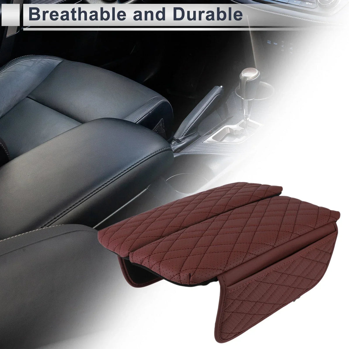 Red Center Console Cover with Storage Bag for BMW X7 2019-2023