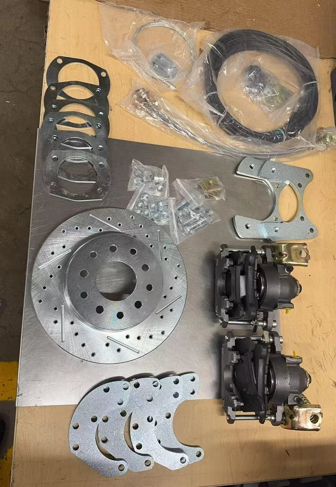 Parking Brake Cables & Rear Brake Disc Set for Ford 8"/9