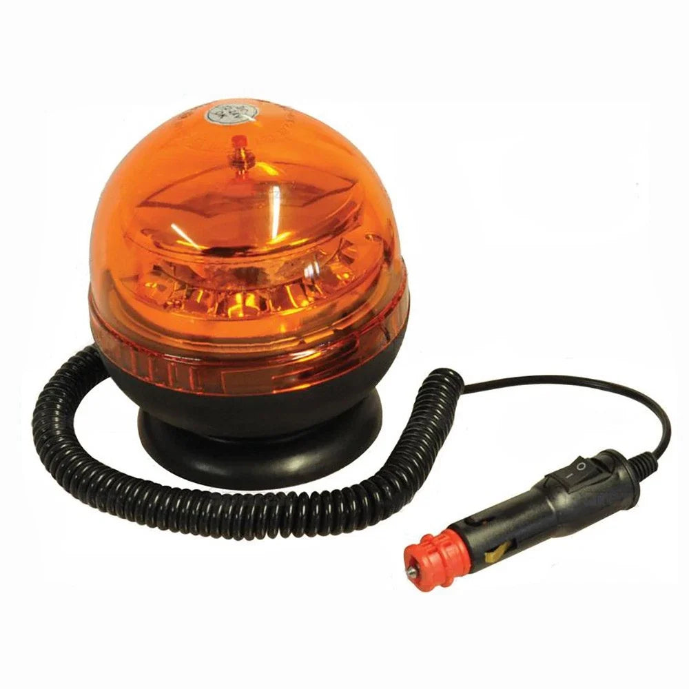 Round Amber Rotating Lamp Assembly for Forklifts (5-1/8" Height)