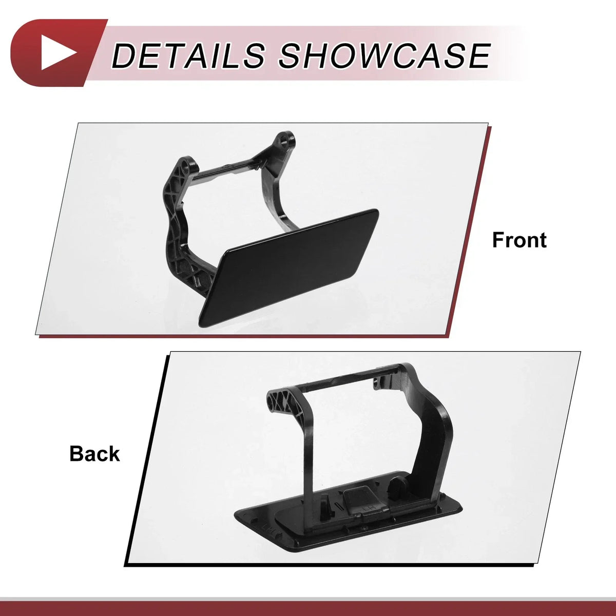 Front Left Washer Jet Cover for Mercedes-Benz GL450 2007-2012 - Black