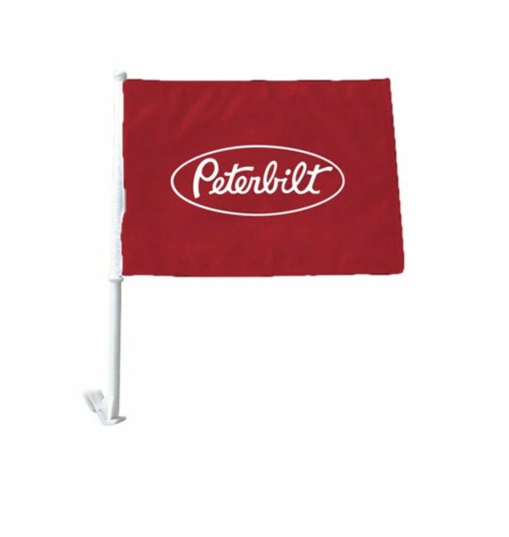 Two-Sided Red & White Flag for Peterbilt Trucks (17.7” x 11.8”)