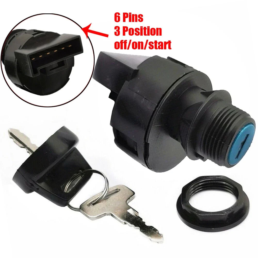 6Pin Ignition Key Switch & Harness for Polaris Sportsman (300–570)