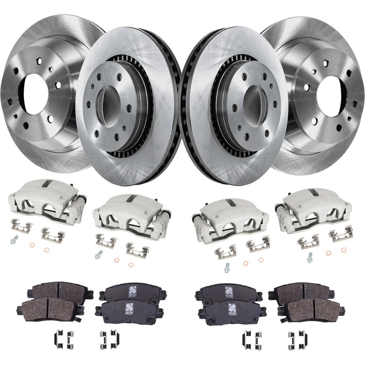 Set of 4 Brake Kit with Calipers for Isuzu Ascender (2007–2008)