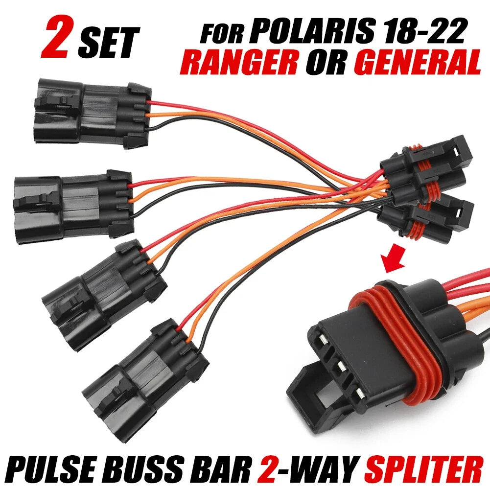 2-Way Splitter Wire Pulse Buss Bar Set for Polaris Ranger/General (2018-2022)