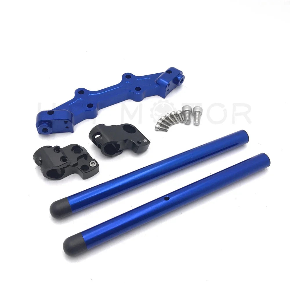 Black Clip-On Adapter Plate Set for Yamaha MT-07 FZ-07 (2014–2017)