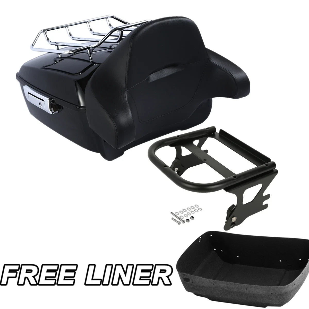 Trunk Pad Mount Rack for Touring Electra Glide Harley 1997-2008 Black