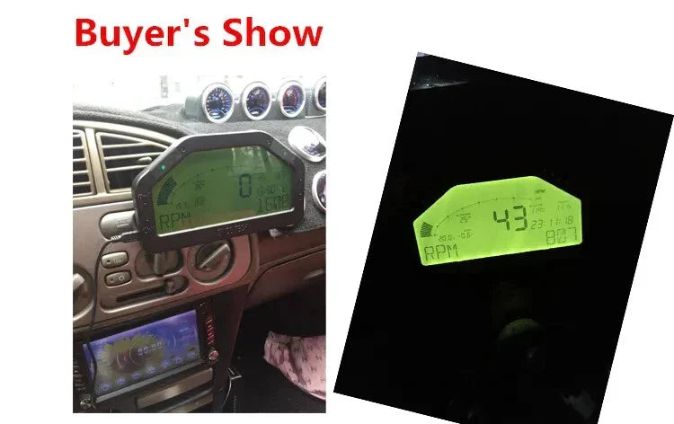 Race Gauge Sensor Set for Cars with Bluetooth Digital LCD Display