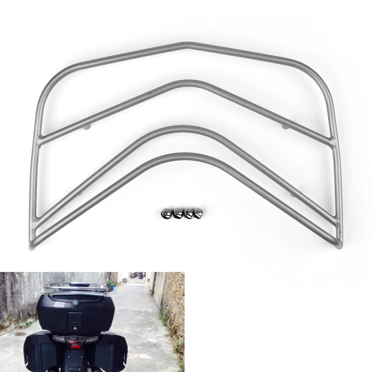 Rear Top Box Trunk Rack for BMW K1600GTL (2011–2014) T08 SIL