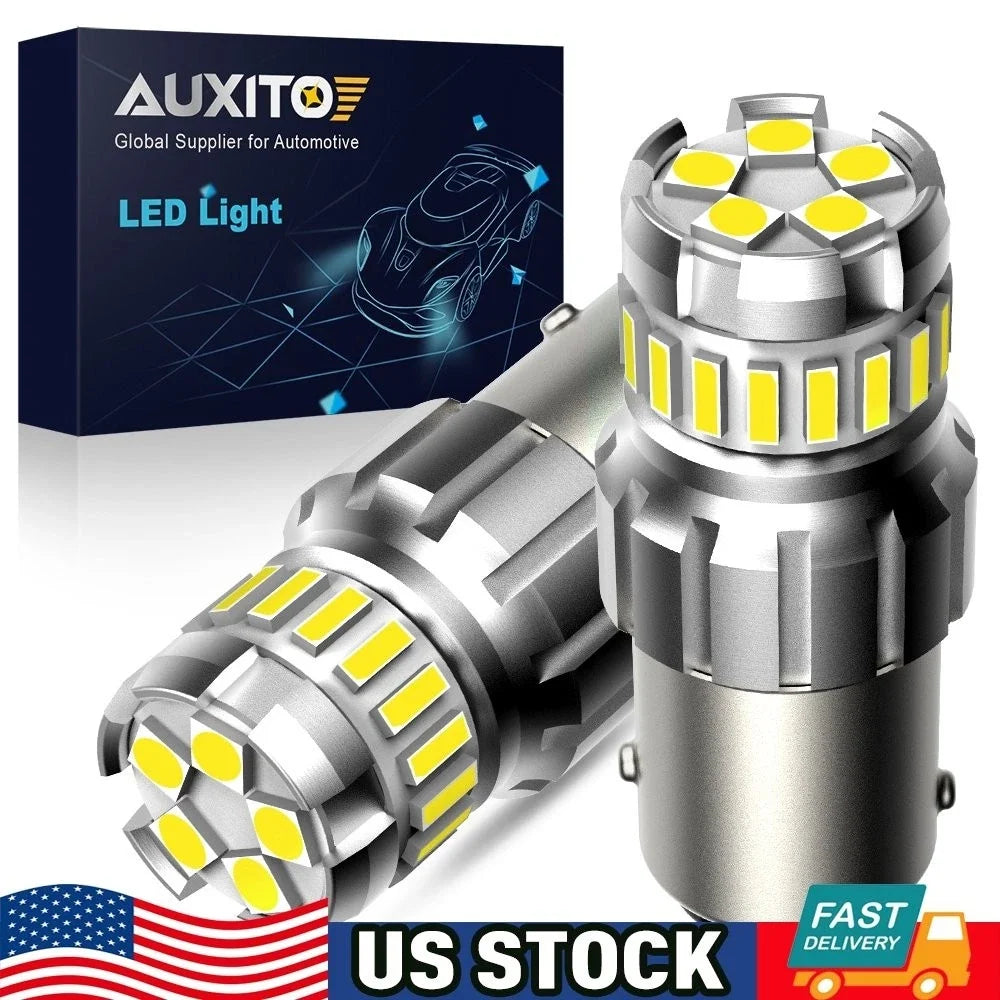 2X White 6500K LED Backup Lights 1156 7506 for Reverse