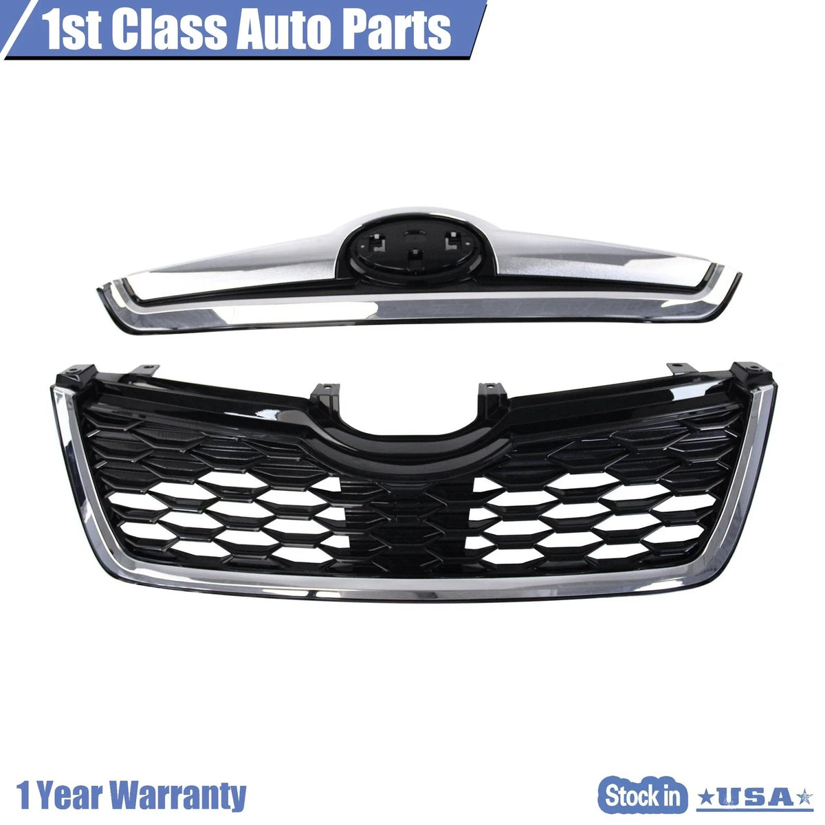 Chrome Front Bumper Grille for Subaru Forester (2019–2021)