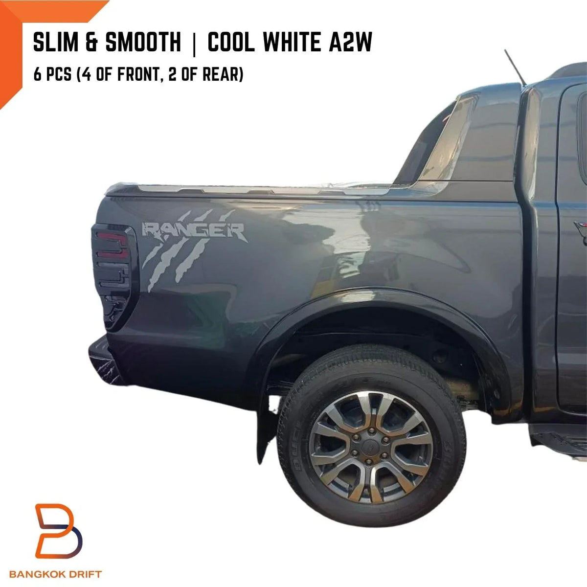 Fender Flares - Slim Cool White for Ford Ranger (2015-2018)