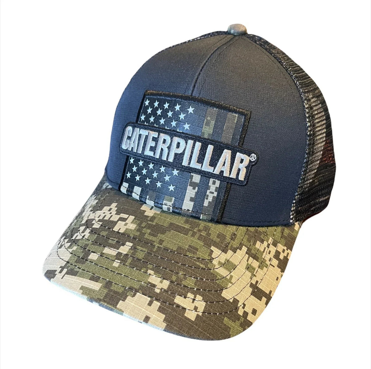 Caterpillar Defend Cap Black Hat Digi Camo