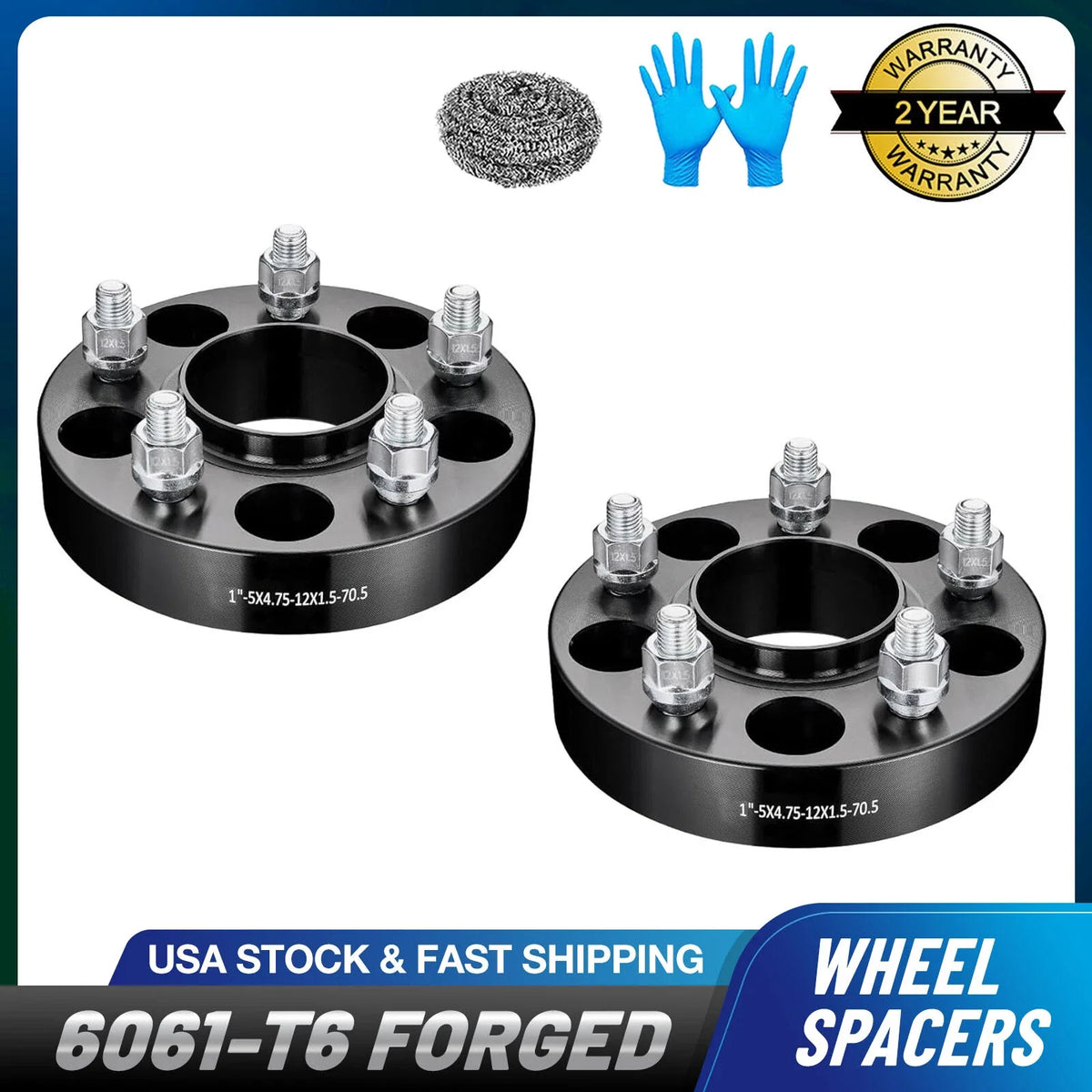 M12x1.5 1 Inch Wheel Spacers Hubcentric for Pontiac GMC Chevy S10 1994-2004