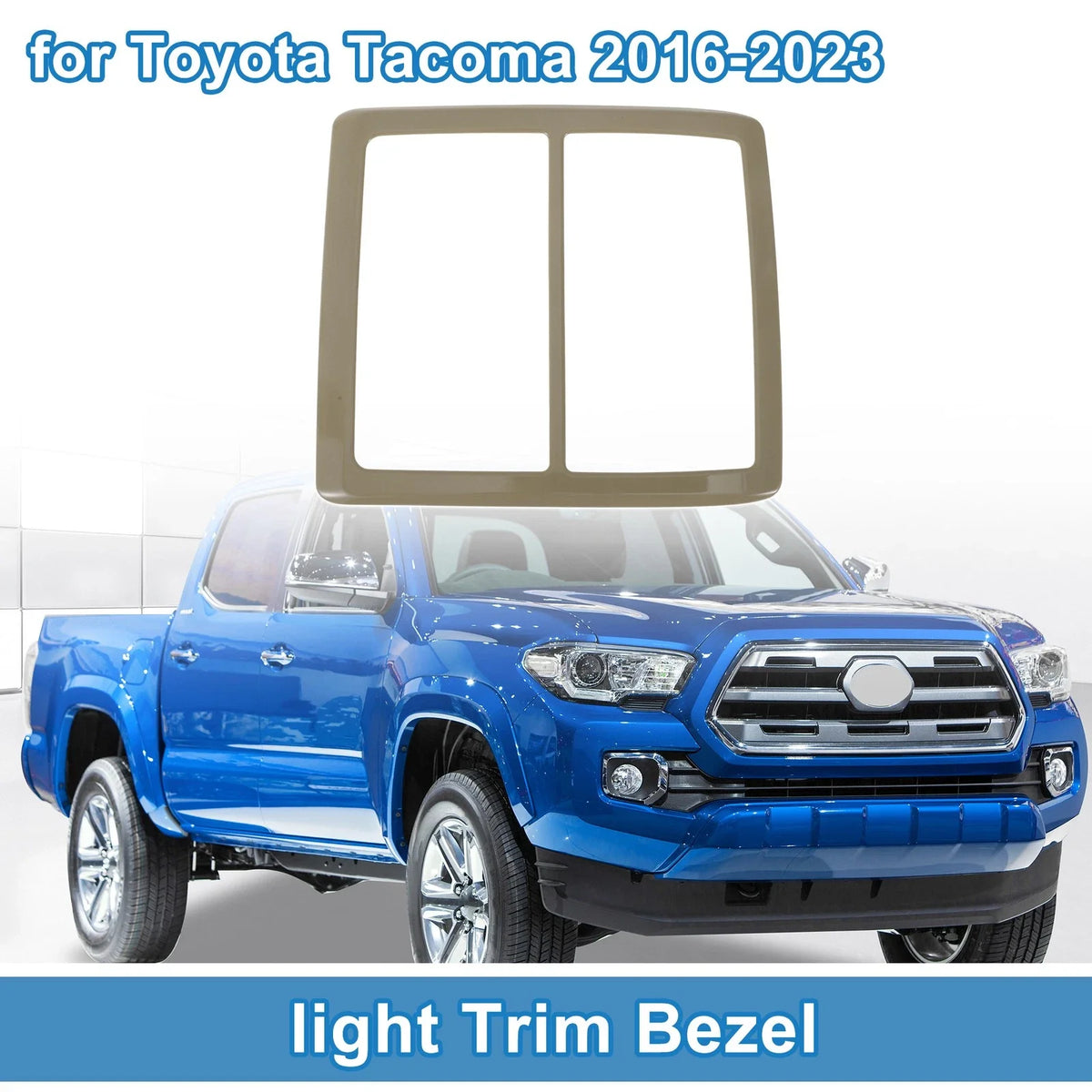 Front Row Headlight Trim Bezel for Toyota Tacoma (2016–2023) Light Brown