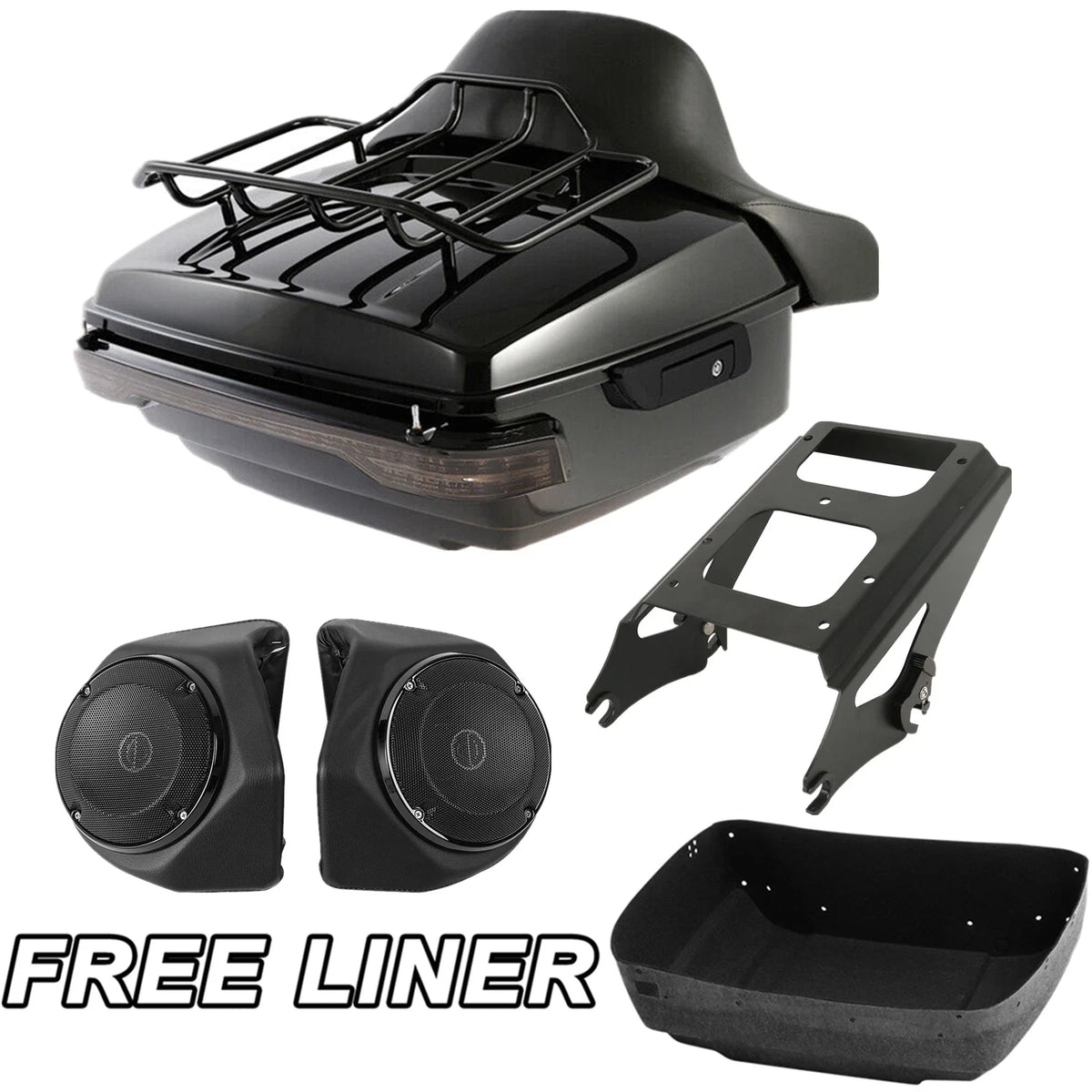Light Speakers Trunk Pad Mount Rack for Harley Street Glide 2009-2013