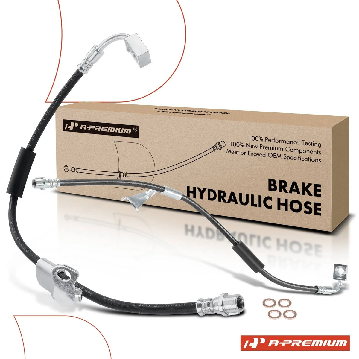2X Front Brake Hydraulic Hose for Buick Regal (2012–2013)