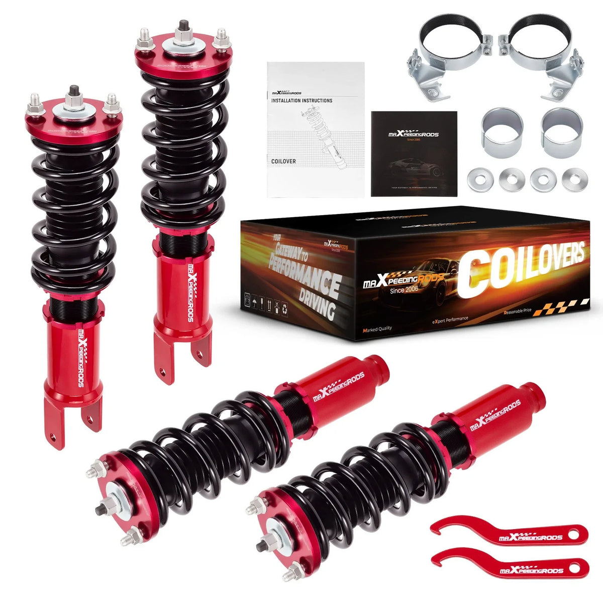 Suspension Coilovers Kit for Honda Civic CRX (1988-1991) with Adjustable Shocks