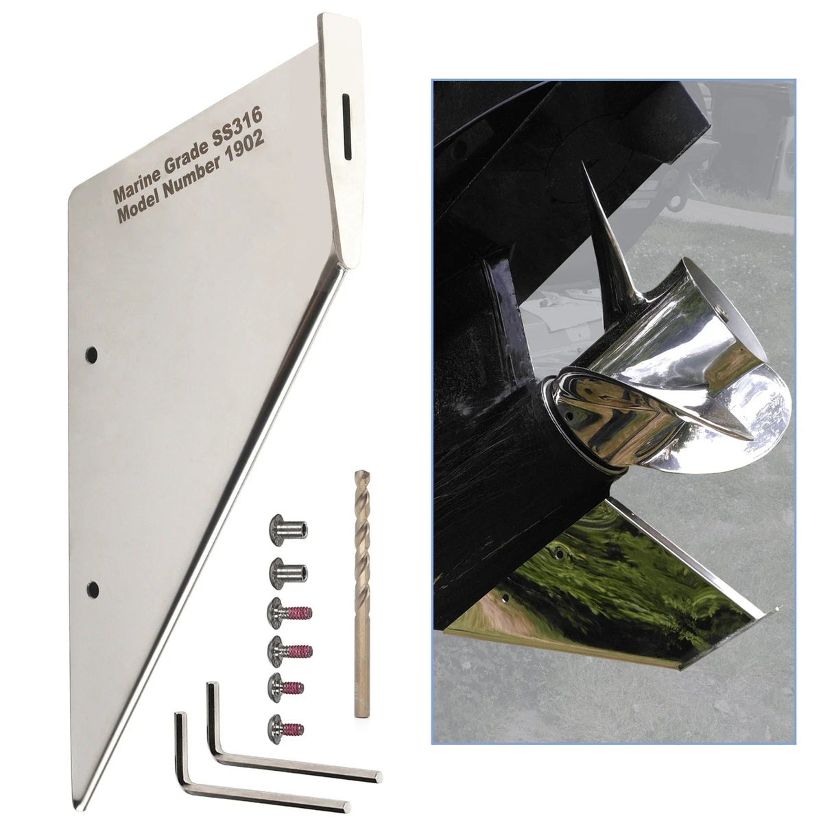 Skeg Guard Protector - Stainless Steel for Yamaha 150-175HP/200HP