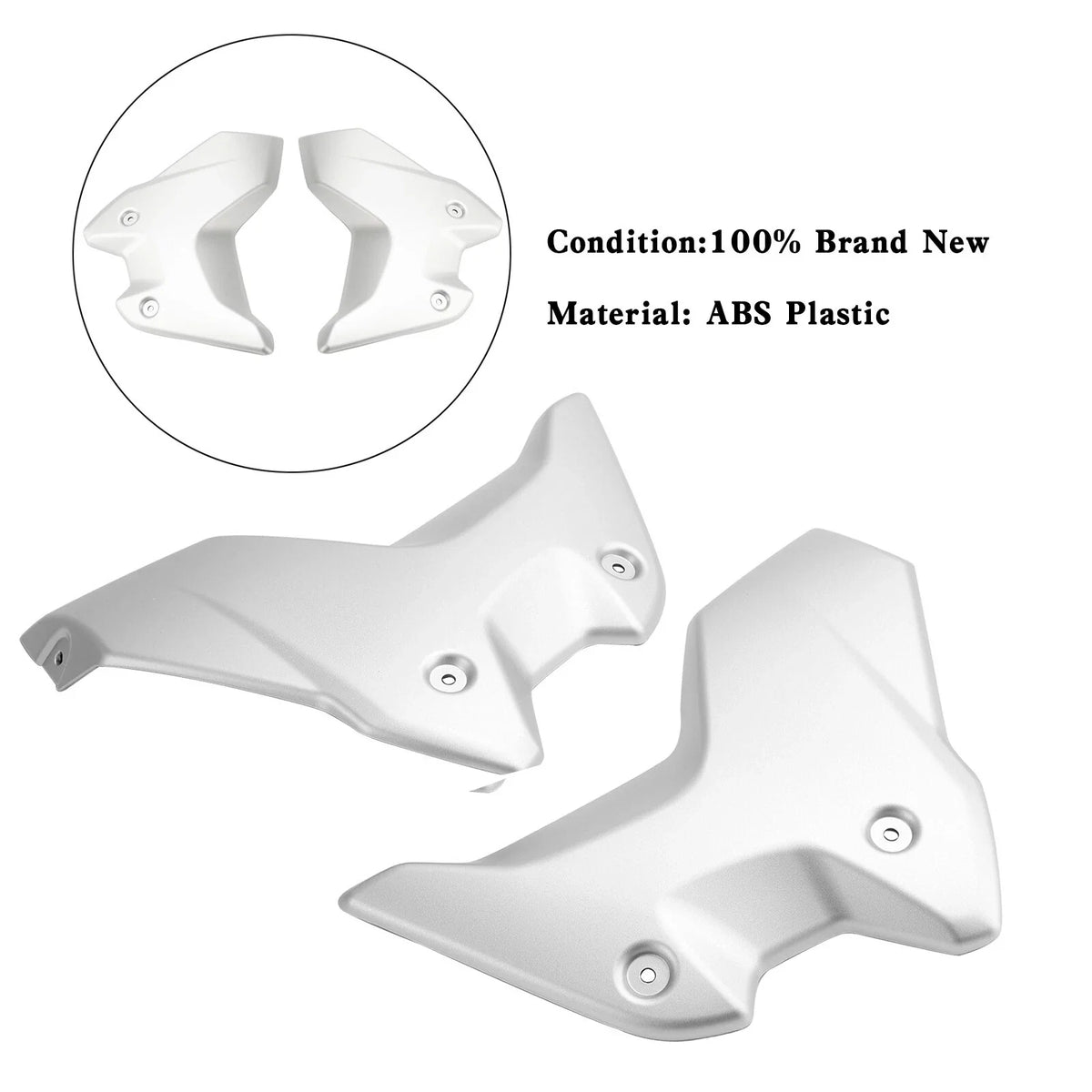 Silver Side Frame Cowl Guards for BMW R1250GS (2018–2023)