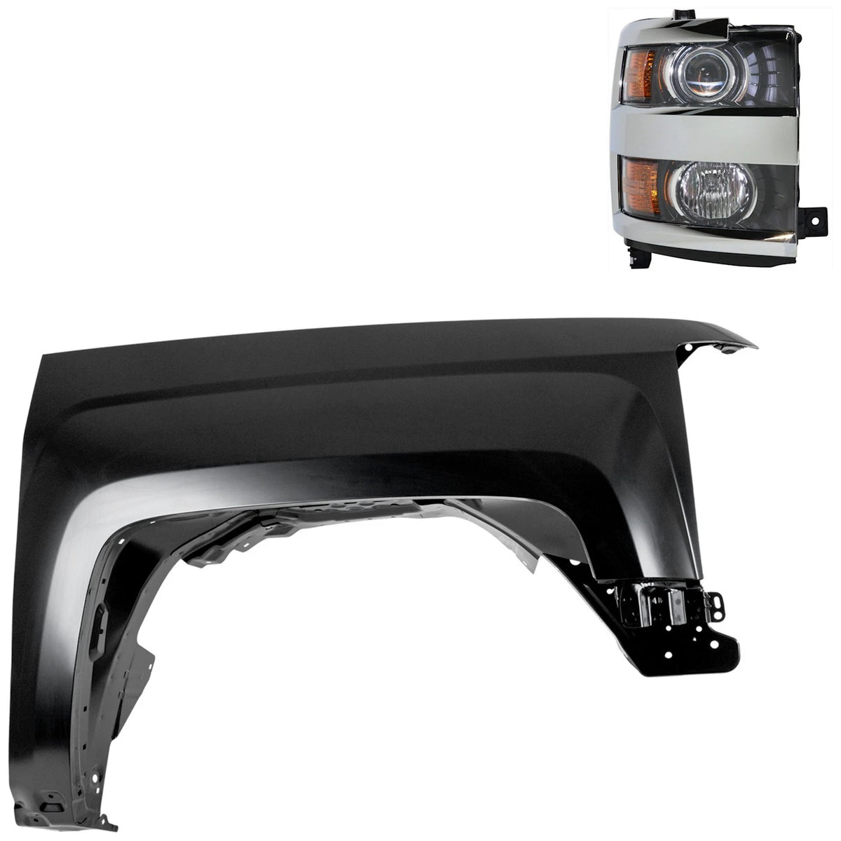 Headlight Kit for Chevrolet Silverado 2500 HD, 3500 HD (2015–2019)