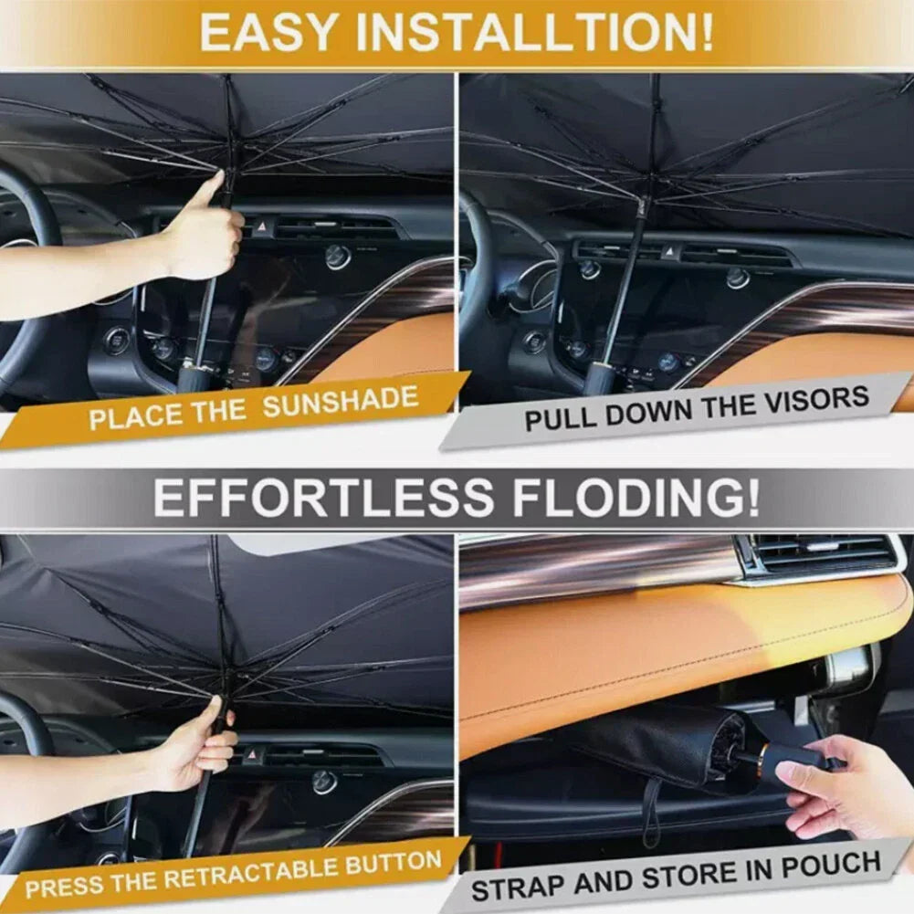 Heat Cover Sunshade for Car Front Windshield - Universal Fit