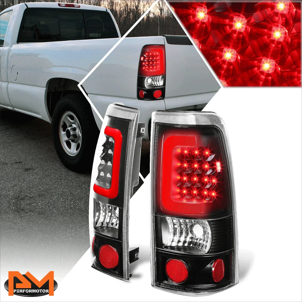 LED C-Bar Tail Light 3D for 1999-2003 Chevy Silverado/GMC Sierra