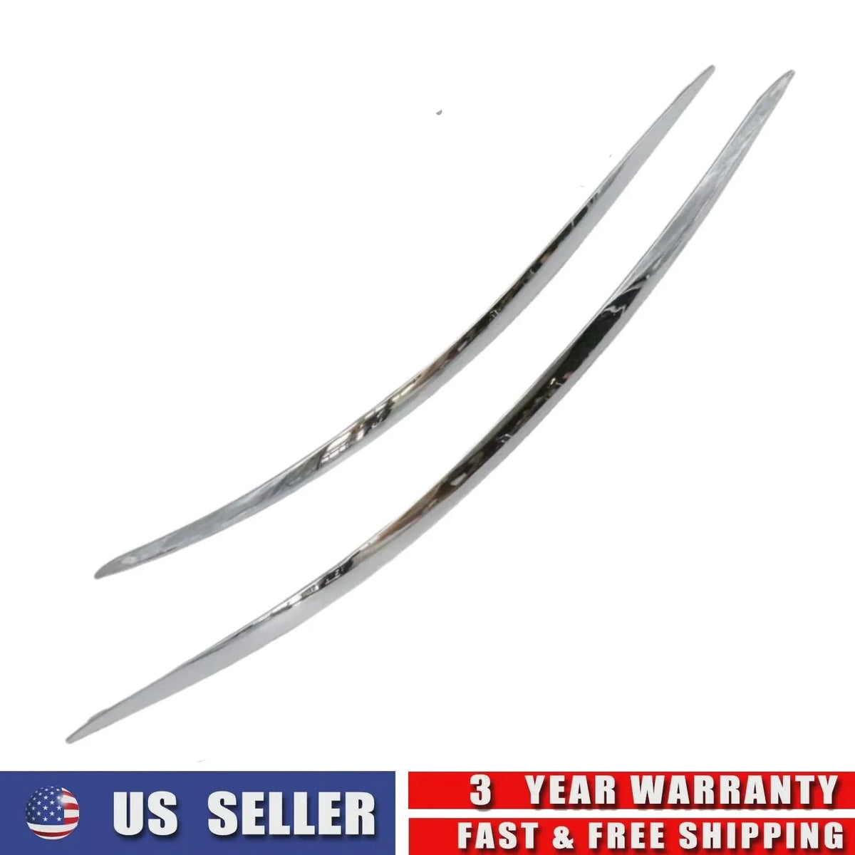 Front Trim Strips for 2007-2009 Mercedes-Benz E320 E350 E550 E63 AMG