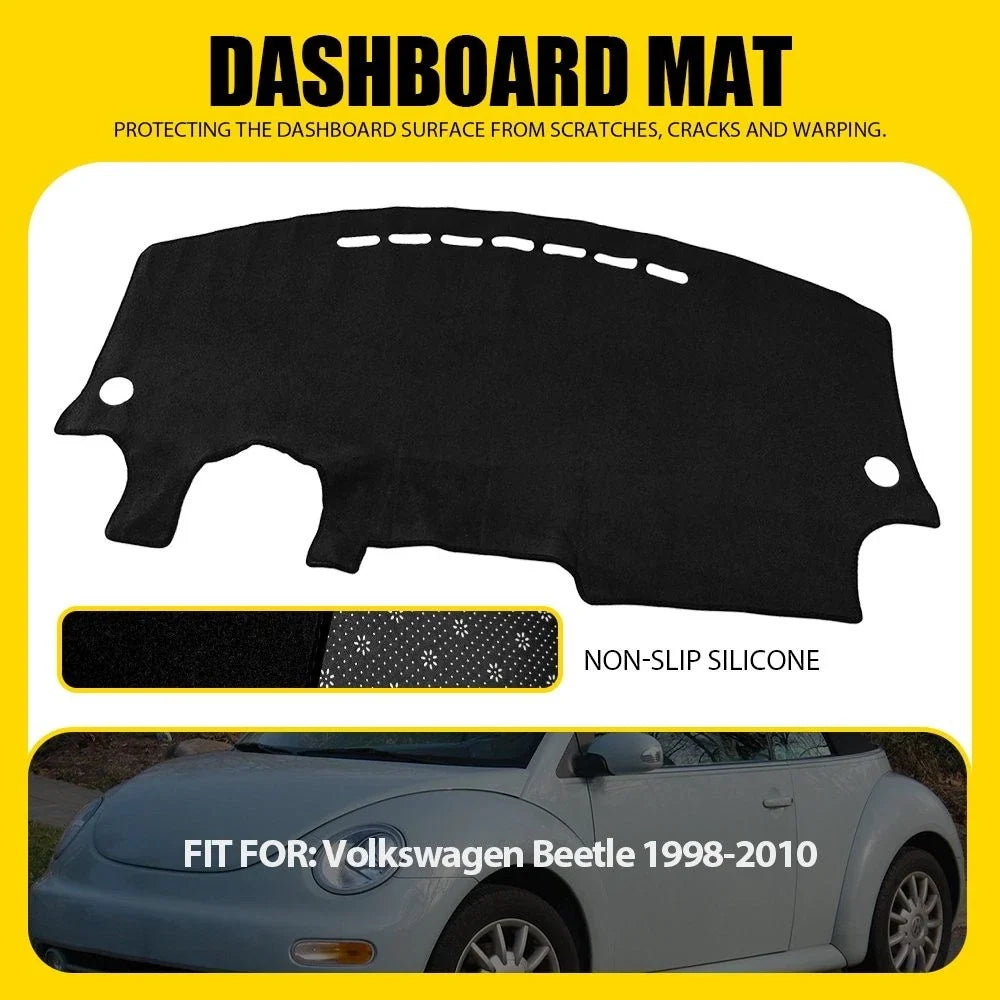 Dashboard Protector Cover Mat for Volkswagen Beetle (1998–2010) Black