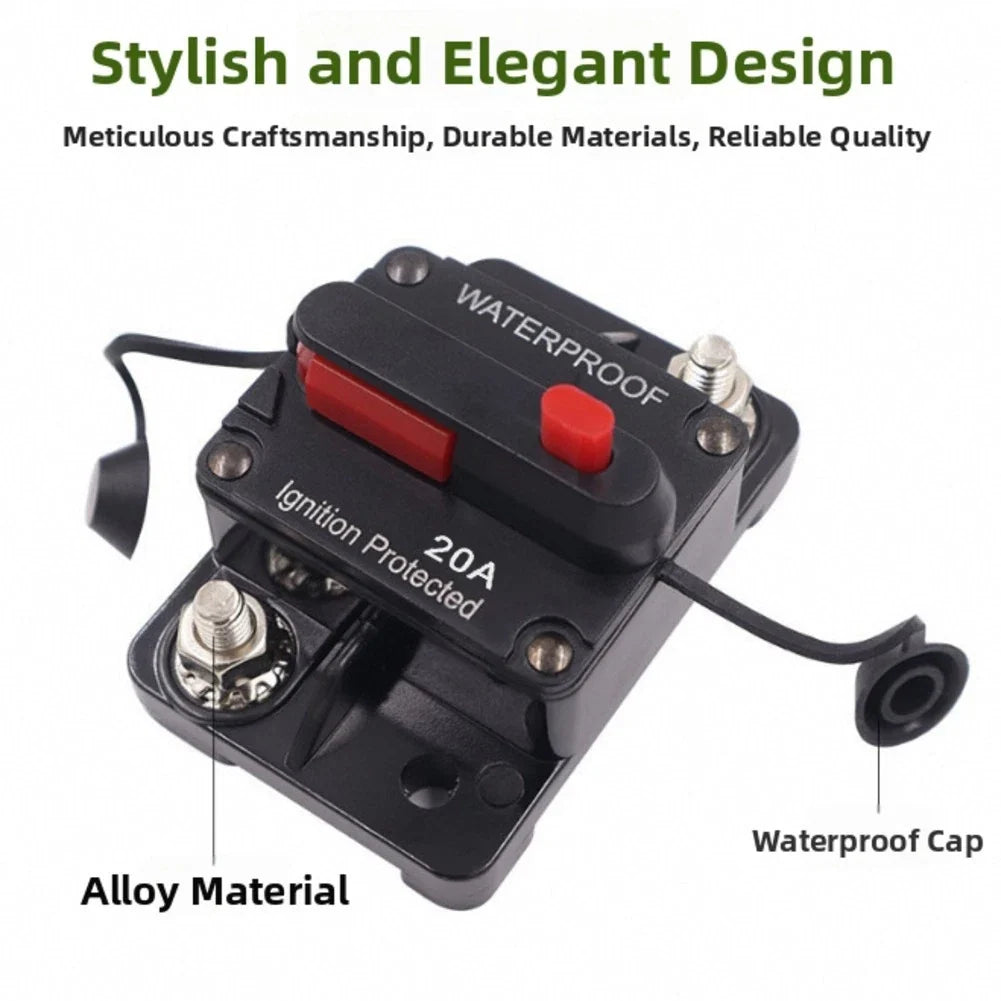 12V DC Manual Reset Circuit Breaker for Boat RV Truck (Universal)