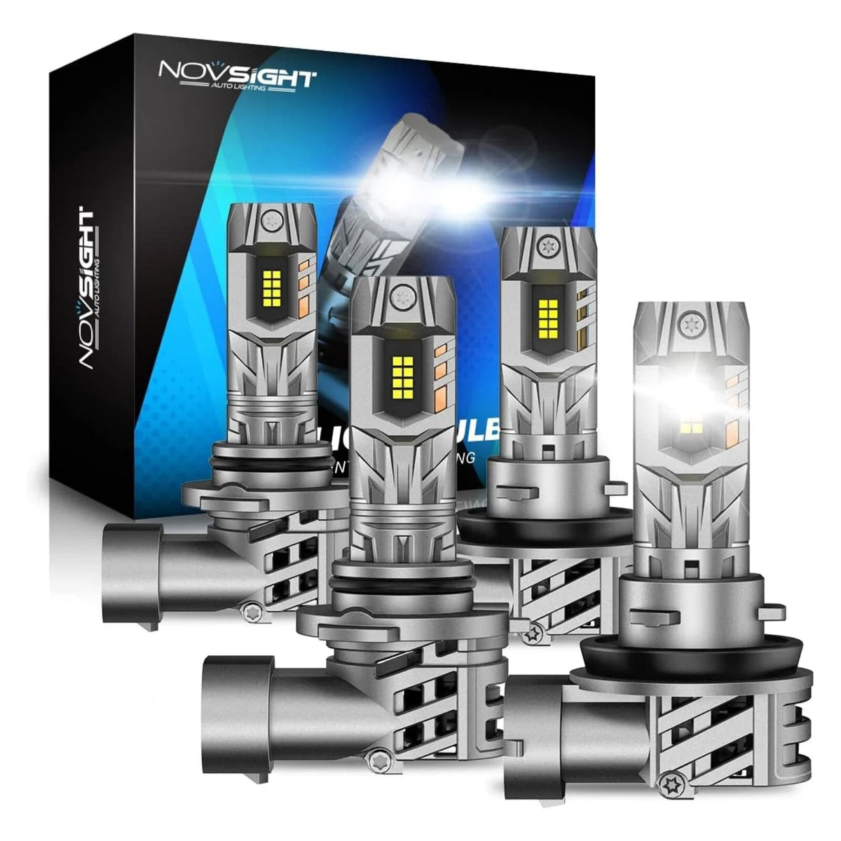NOVSIGHT 9005 + H11 LED Headlight Bulbs - 2 Pack