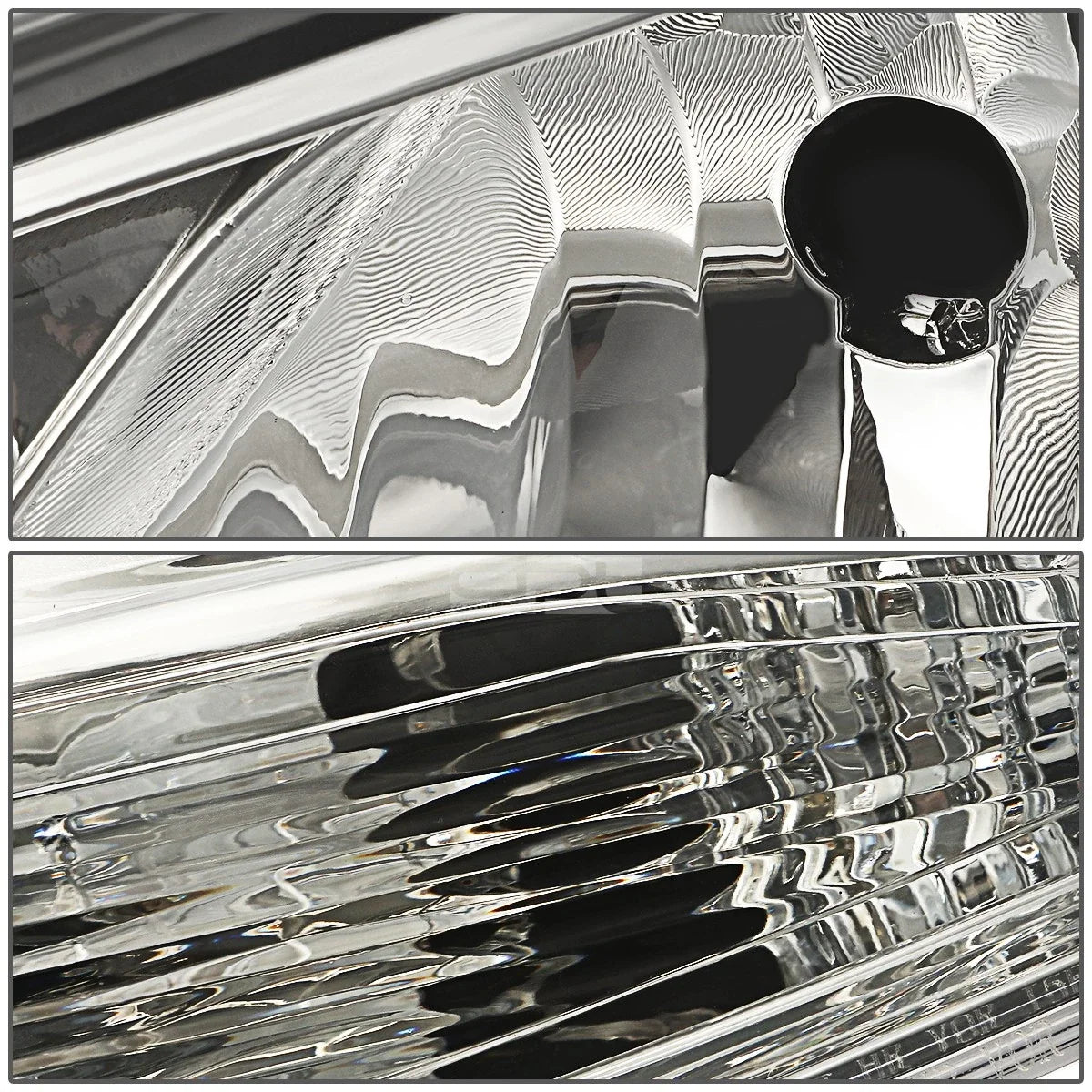 Pair Chrome Housing Amber Corner Headlights for Ford Focus (2012–2014)