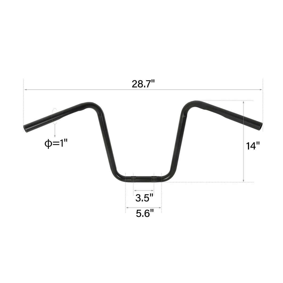Black 14" Rise Ape Hanger Handle Bar for Harley Davidson Sportster 883-1200