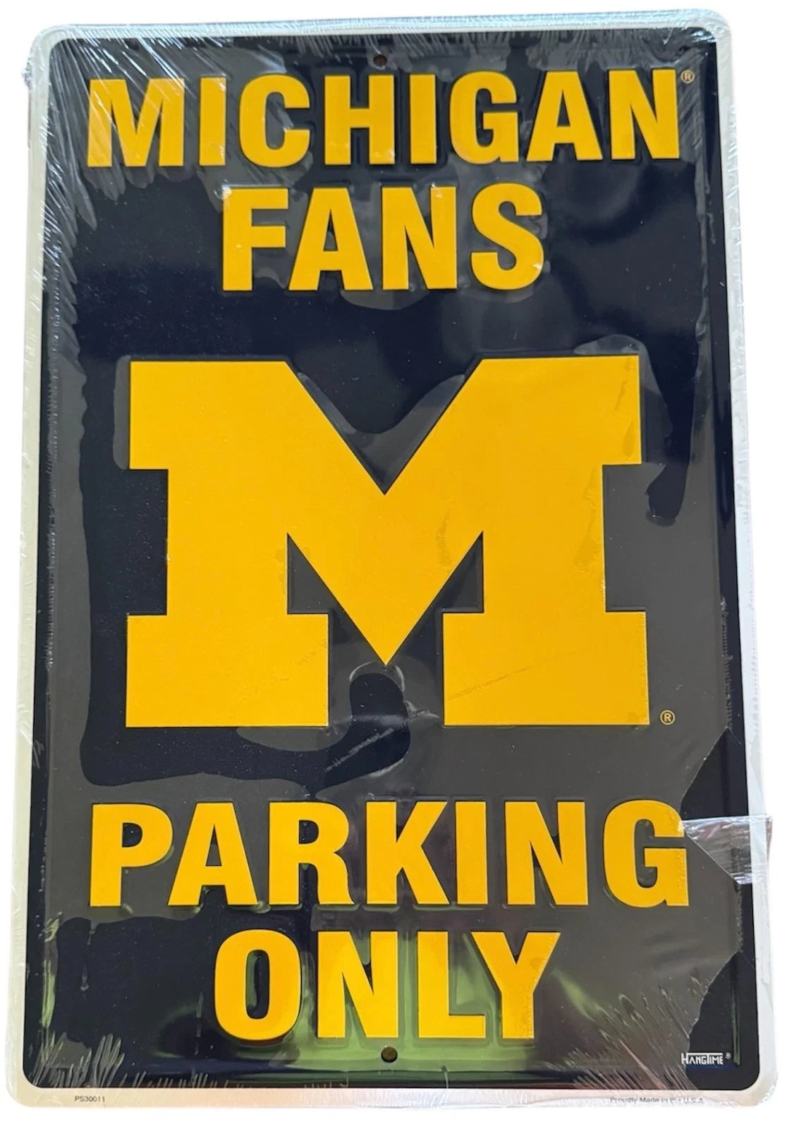 Decorative Parking Sign for Michigan Wolverines Fan Parking Only (12x18)