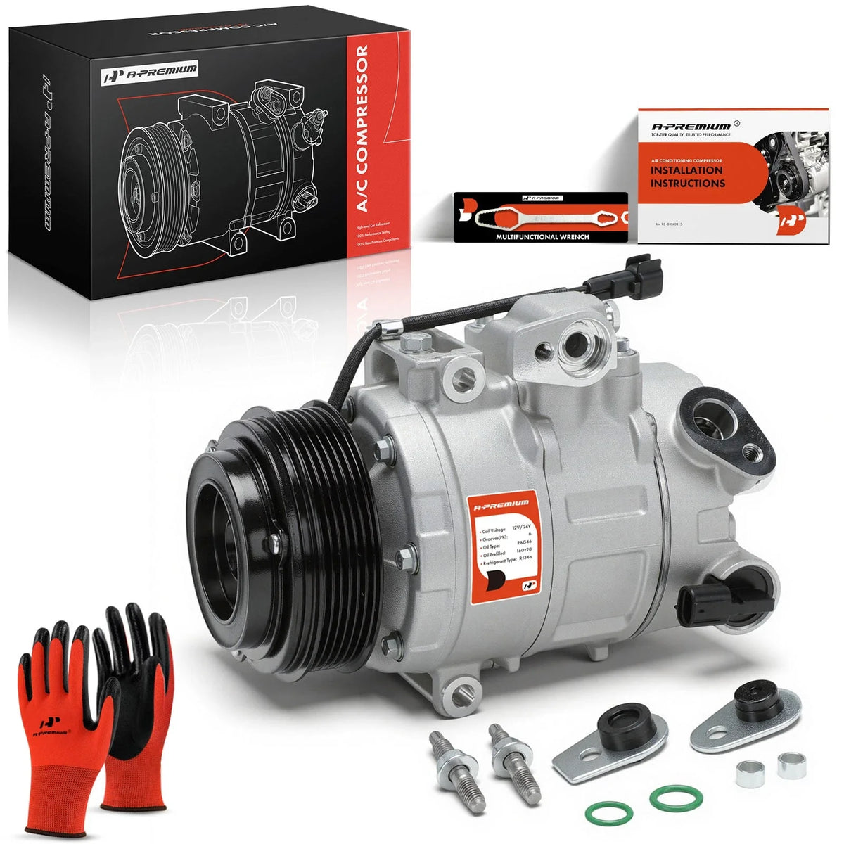 A/C Compressor with Clutch for Ford Explorer Taurus (2013–2019)