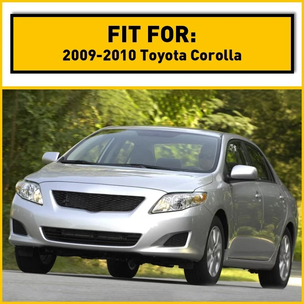 Set of 2 Black Fog Lamp Light Covers for Toyota Corolla (2009–2010)