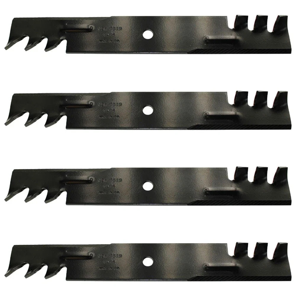 Set of 4 Toothed Mower Blades for Toro (Replaces 105-7779)