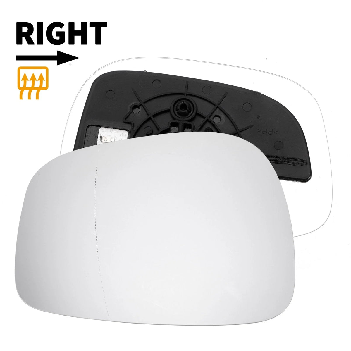 Right Side Heated White Mirror Glass for Mazda CX-3 (2015–2020)