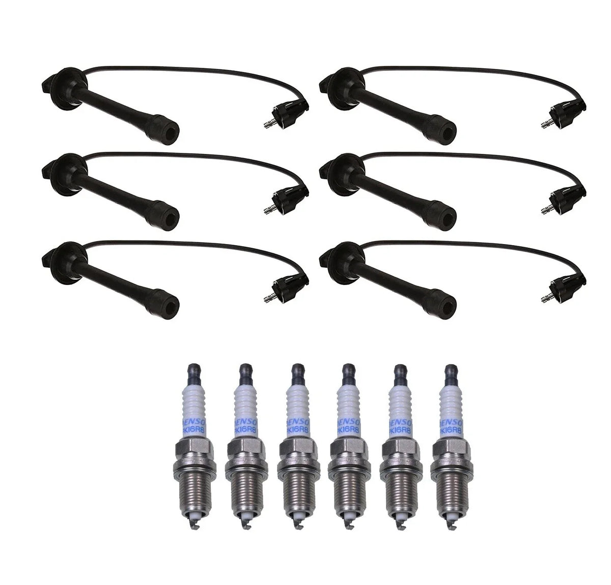 Denso Wire Set & Double Platinum Spark Plug Kit for Toyota Lexus V6