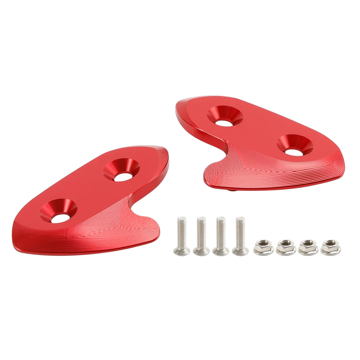 Mirror Block Off Plates in Red Aluminum for Yamaha R1/R1M/R1S 2015-2019