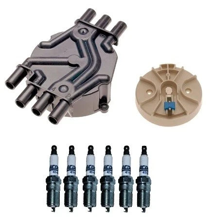 Distributor Rotor Cap & Spark Plugs Kit for Chevy GMC C1500 K1500 (1996–2000)