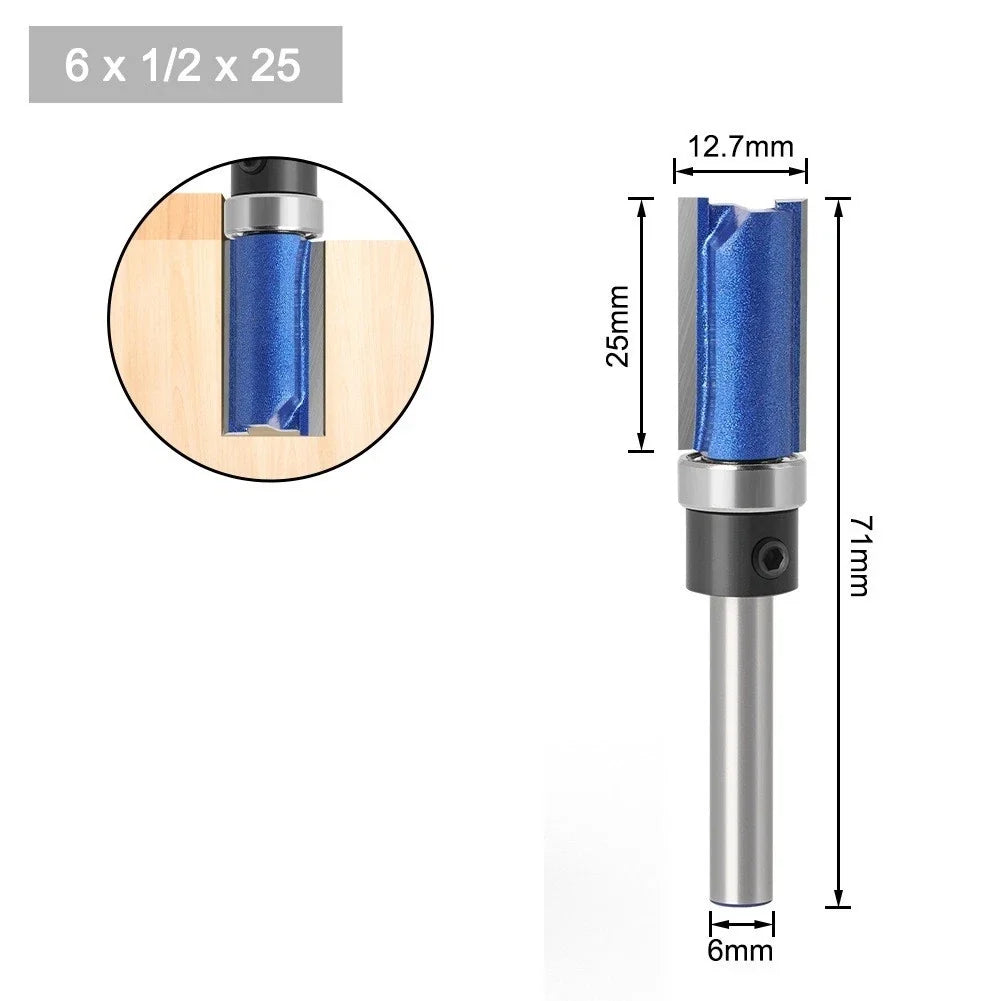 6mm Router Bit for Power Tool Trimming (Cemented Carbide)