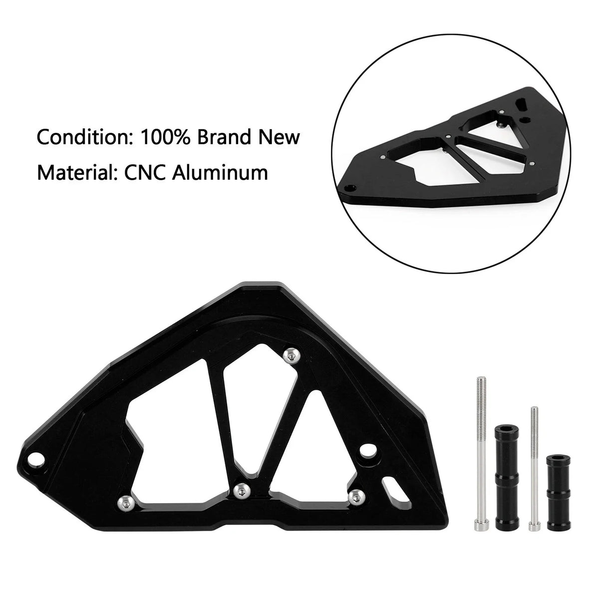Black Sprocket Cover Chain Guard for Kawasaki Z300 Ninja 300 2013-2017