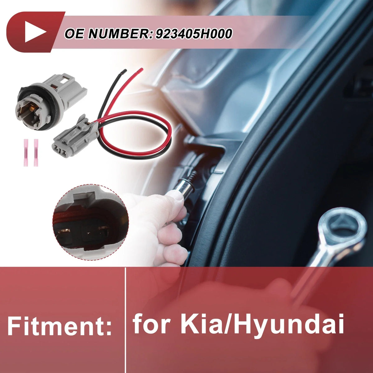 License Plate Light Socket Wiring for Kia Hyundai (No. 92340-5H000)