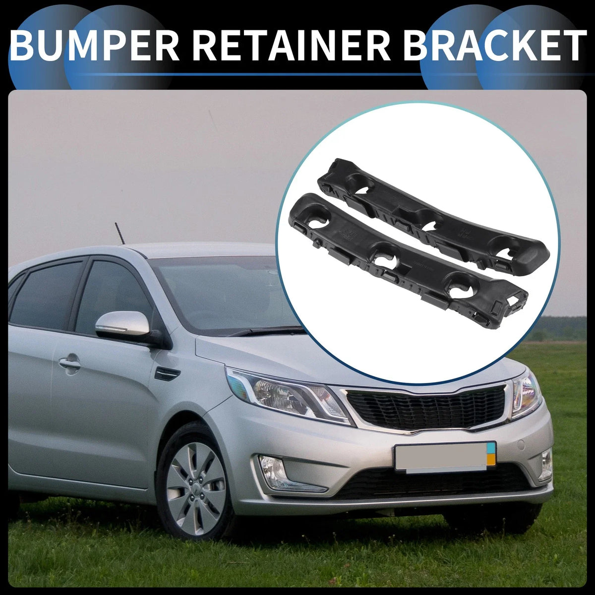 1 Pair Rear Bumper Retainer Bracket No.866131W200 for Kia Rio (2012–2017)