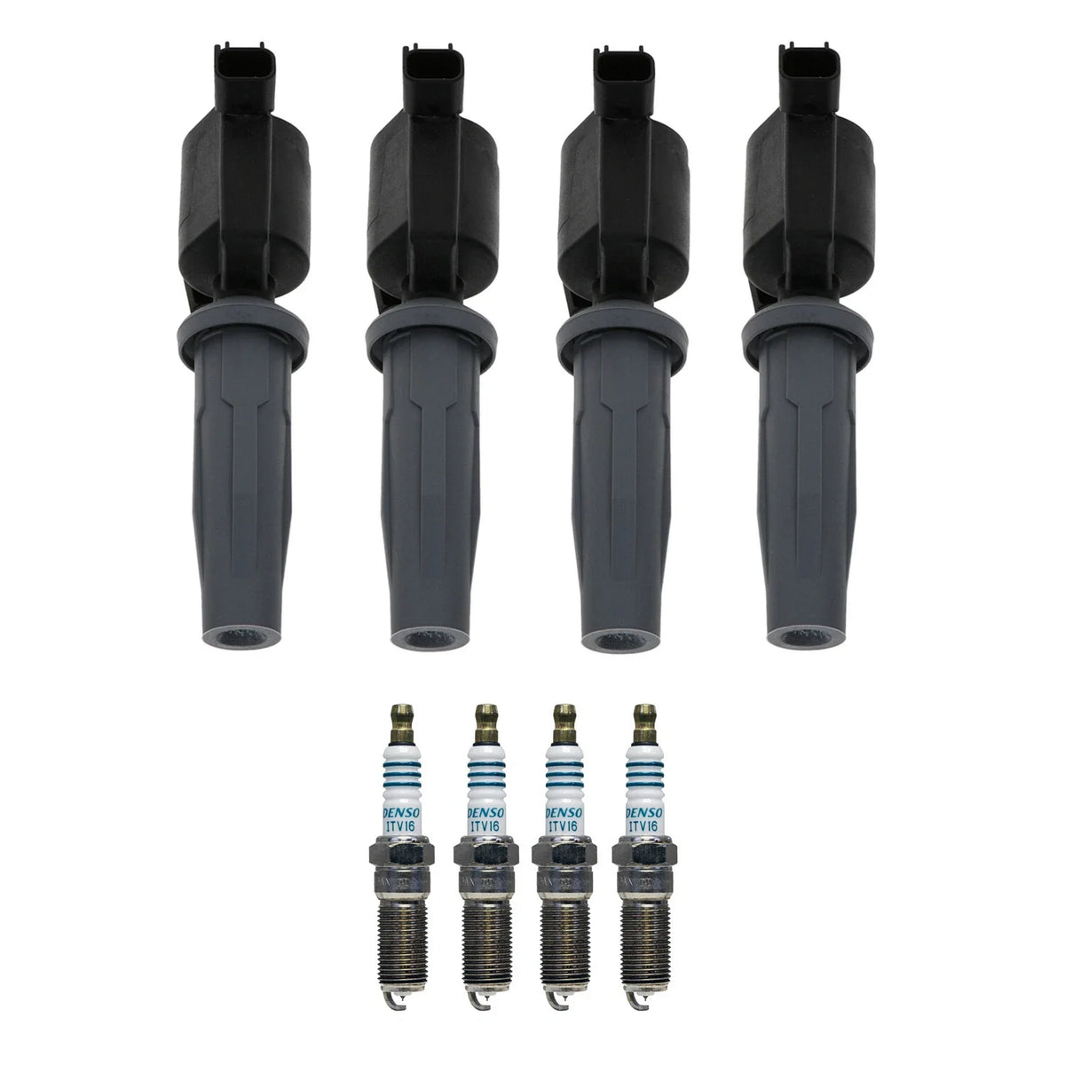 Set of 4 Ignition Coils & Iridium Spark Plugs for C-Max (2013–2019)